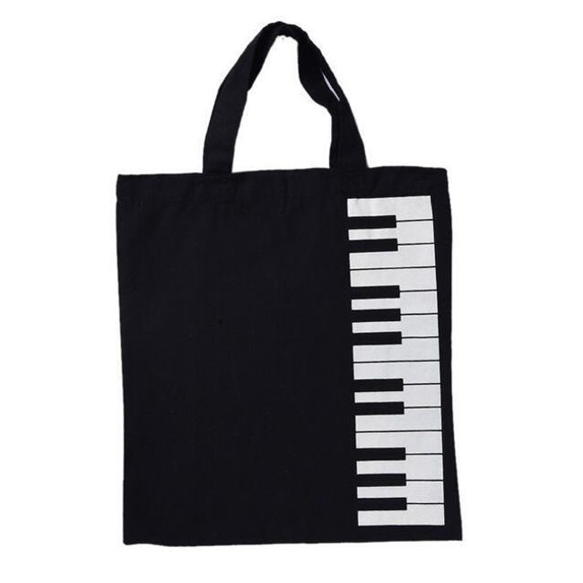 Nákupná taška s motívom klávesov - 2 farby 1