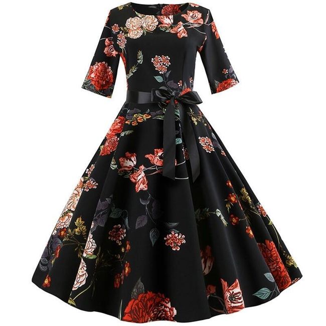Květované vintage šaty - 4 varianty 1