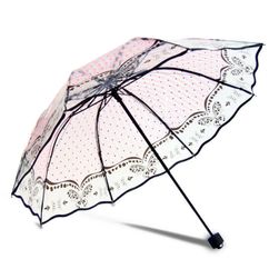 Стилен полупрозрачен чадър - различни мотиви