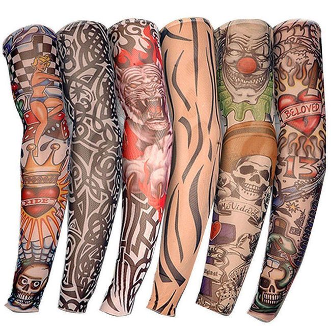 Fałszywe tatuaże - elastyczny rękaw - 6 sztuk AT_AA32698187846 ZO_ST00359 1