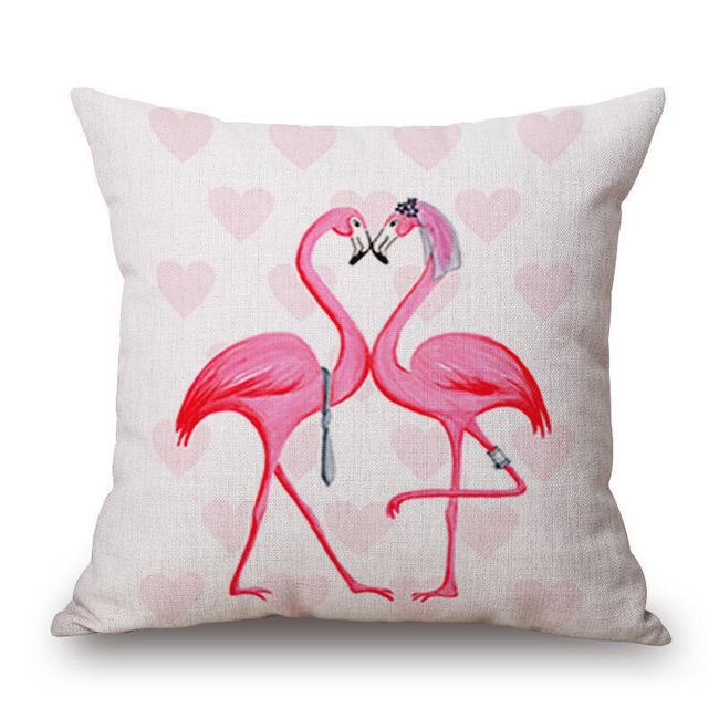 Poszewka na poduszkę we flamingi - więcej wariantów  1