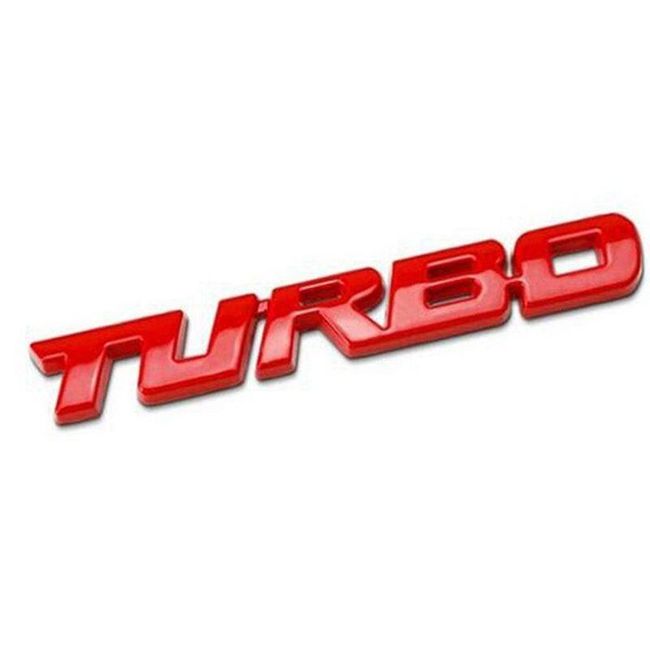 3D nalepka za avtomobil Turbo 1