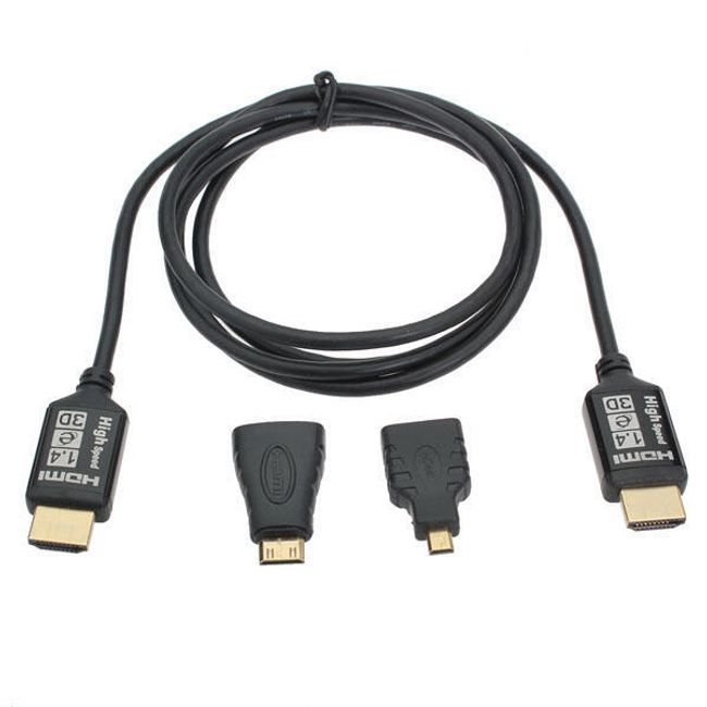 HDMI kabel s adaptéry (mini HDMI a micro HDMI) 1
