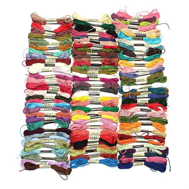 100 kusů různě barevných bavlnek 1