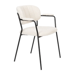 Białe krzesła do jadalni w zestawie 2 sztuk Jolien - White Label ZO_268877