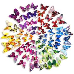 Velká sada 3D motýlků - 72 kusů ZO_ST00142