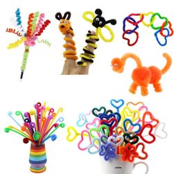 Bețe de pluș flexibile pentru confecționarea de jucării și ornamente