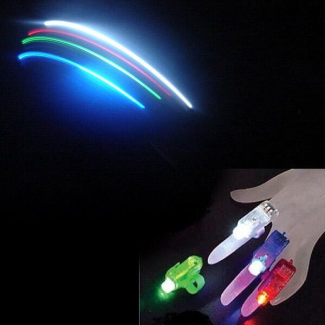 LED světlo na párty - nástavec na prsty 1