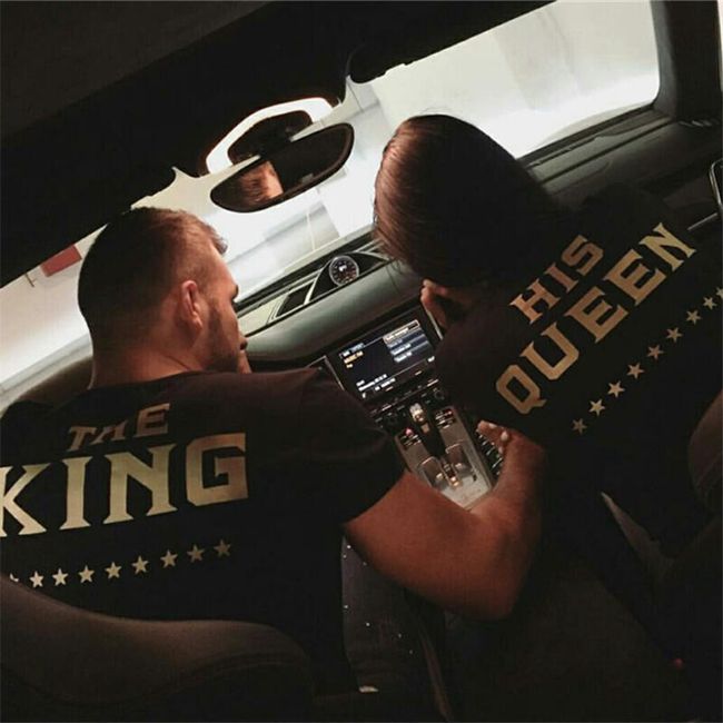 Tricou pentru cupluri - THE KING si HIS QUEEN 1