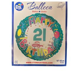 Balon imprezowy - Happy Birthday 21 ZO_217038