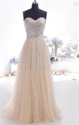 Dugačka svečana haljina bez naramenica - 4 boje