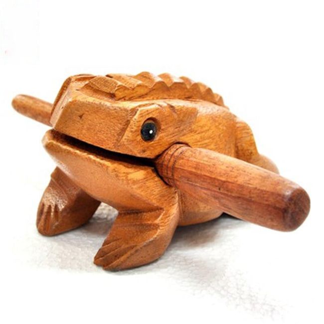 Hudobné drevená žaba Marble 1