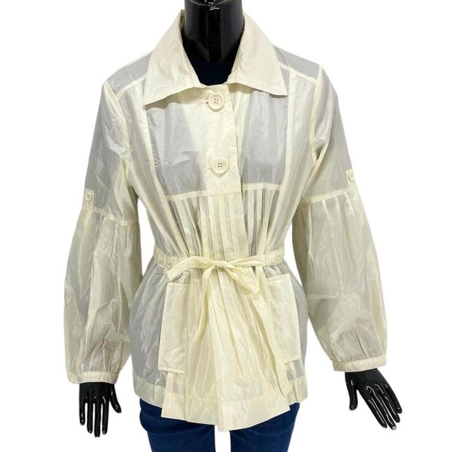 Дамско палто FREDA, бяло, лъскаво, текстил размери CONFECTION: ZO_5ac5fbda-9e0d-11ed-8eb0-4a3f42c5eb17 1