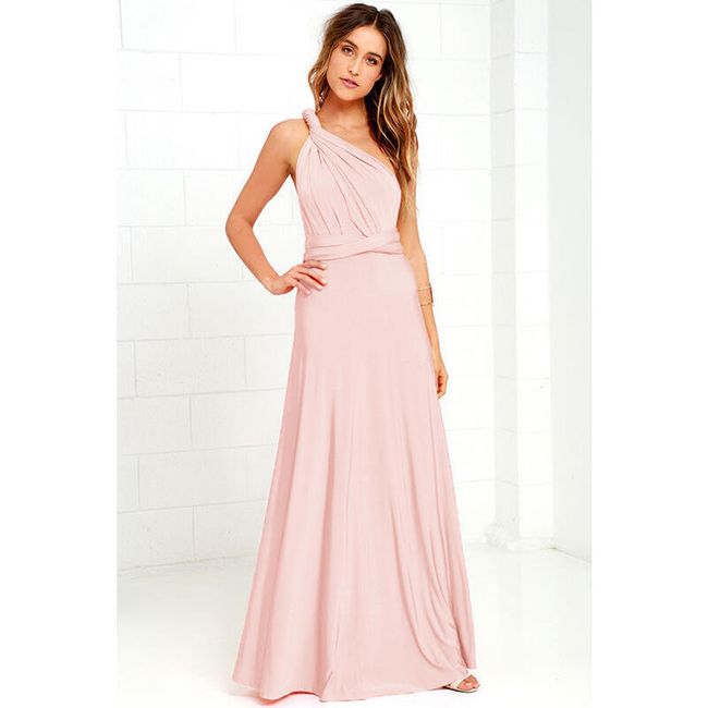 Rochie elegantă în culoarea roz 1
