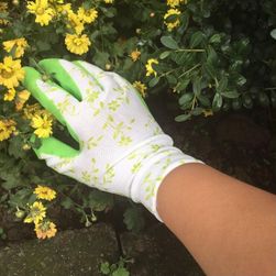 Vrtnarske rokavice s cvetličnim potiskom - 2 barvi
