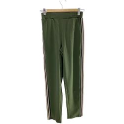 Dívčí kalhoty s lampasy, OODJI, tmavě zelená barva, Velikosti XS - XXL: ZO_bc7abc90-ac44-11ed-b217-8e8950a68e28