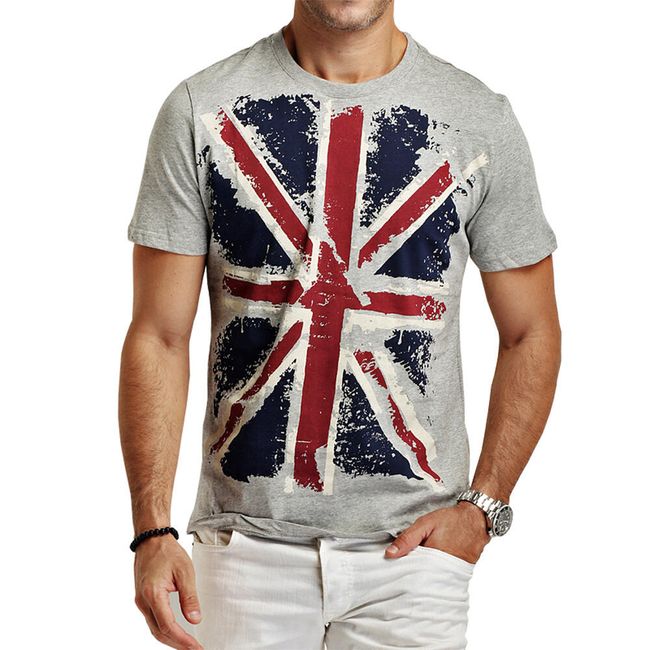Мъжка тениска с английското знаме - 2 цвята 1