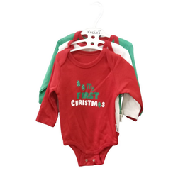Бебешко боди 3 броя - червено, бяло, зелено, бебешки размери: ZO_264255-102