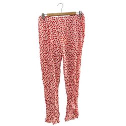 Pantaloni lejeri pentru femei cu motiv, ART LOVE PARIS, alb și roșu, mărimi XS - XXL: ZO_f82a418e-b1d5-11ed-9fe7-4a3f42c5eb17