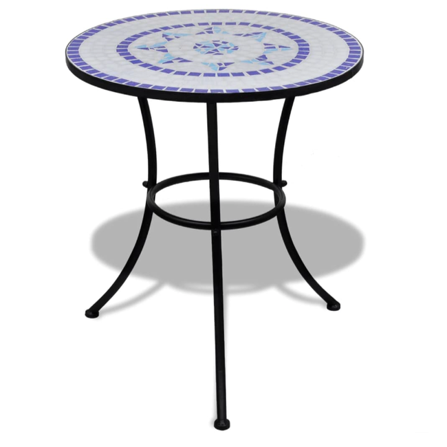 Bisztró asztal kék-fehér 60 cm mozaik ZO_41530-A 1