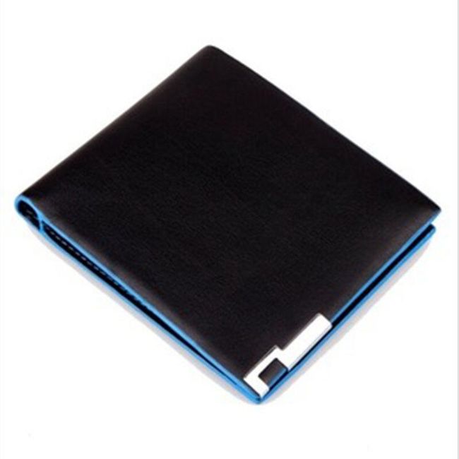 Stylová pánská peněženka v černo-modré barvě 1