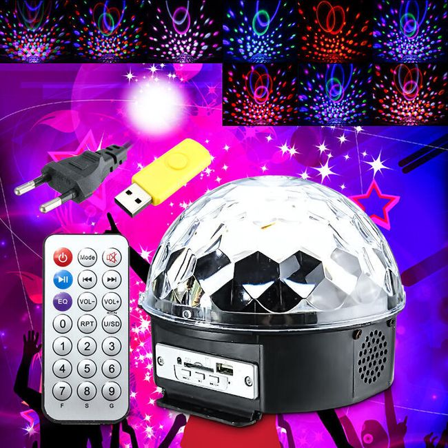 LED svítící diskokoule s dálkovým ovládáním 1