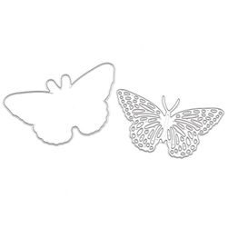 Két fémsablon készlet kreatív alkotáshoz - Pillangó