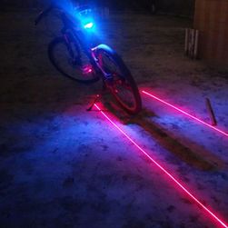 Laserové zadní LED světlo na kolo