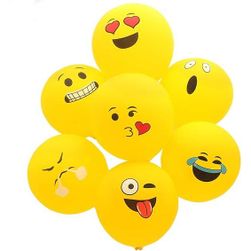 Baloni za zabavo 100 kosov, rumeni z emotikoni ZO_241201