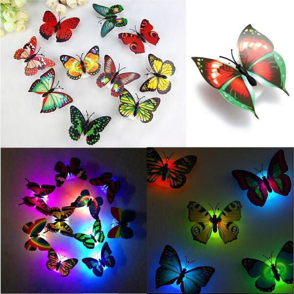 Nástěnná noční LED lampička - Motýl