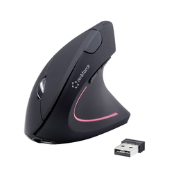 Mouse ergonomic fără fir, negru, 5 butoane, 1600 dpi, reîncărcabilă ZO_9968-M742