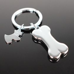 Keychain cu câine și os