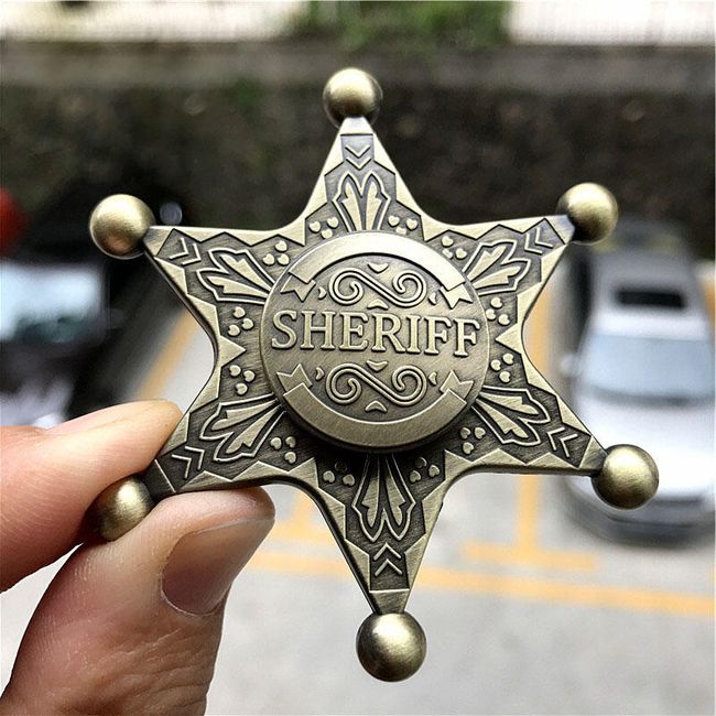 Fidget spinner - šerifova zvezda v 2 barvah 1