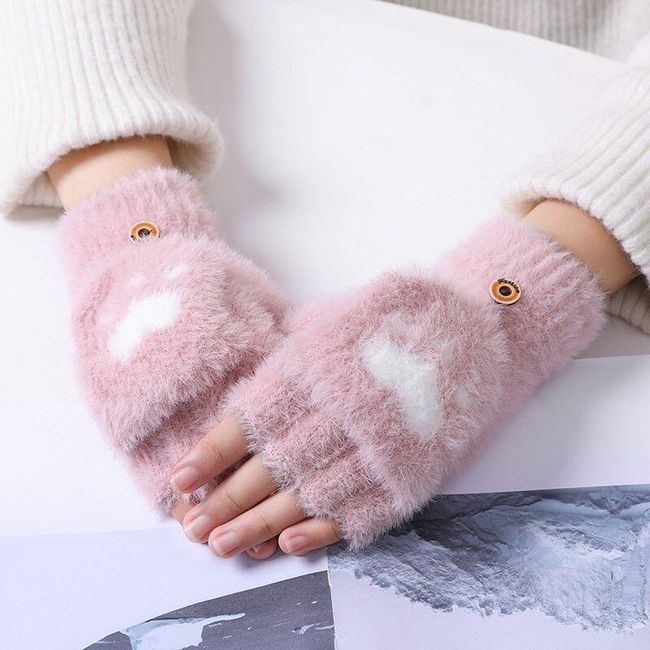 Zimske meke rukavice od nerca Mačja kandža rukavice na preklop Tople vunene rukavice sa ekranom na dodir SS_1005004553104019 1