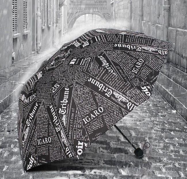 Deštník s novinovým potiskem 1