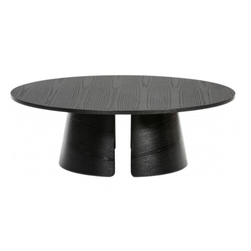 Černý jasanový kulatý konferenční stolek Cep 110 cm ZO_259742