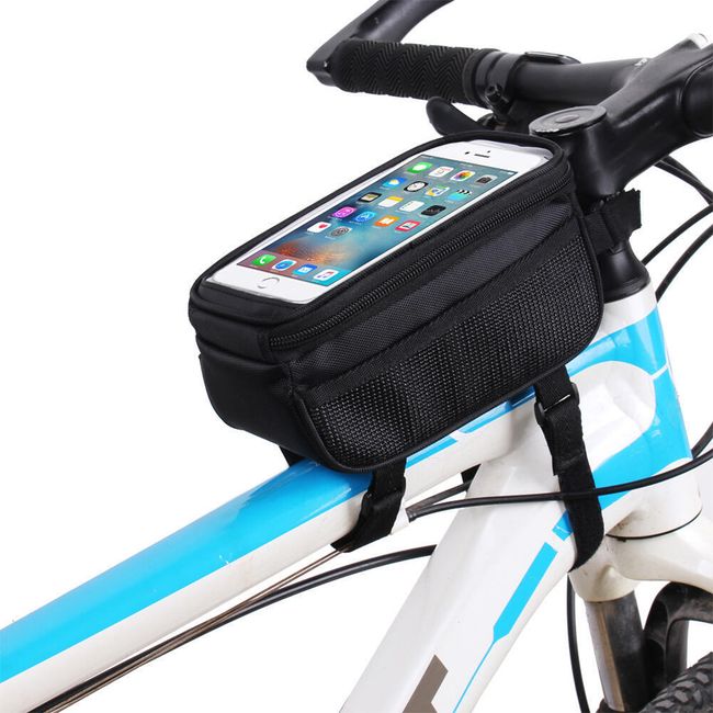 Vázra tehető kerékpár, biciklis táska telefontartóval - 4 szín 1