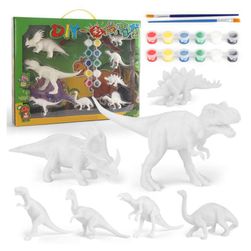 Set of DIY dinosaur models for coloring Malacus