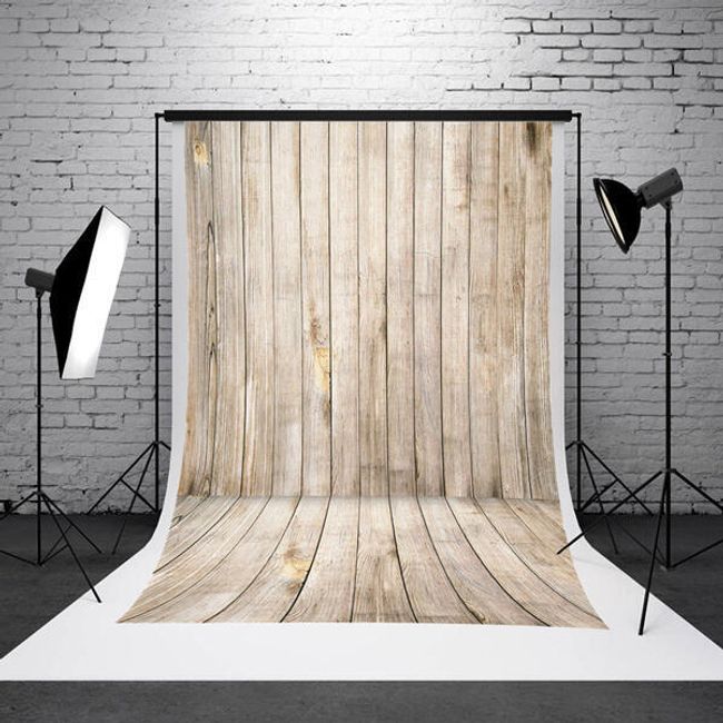 Fotografska pozadina za studio - drvena soba - 1,5 x 2,1 m 1