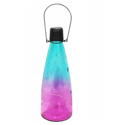 Lampa solarna, wisząca butelka, różowa ZO_272276