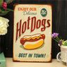 Retro kovový nápis - hot dog