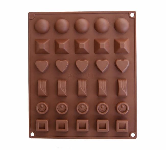 Silikonová forma na výrobu čokolády - hnědá 1