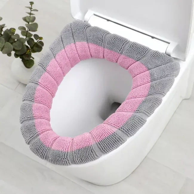 Zimní teplý kryt toaletního sedátka Waterpoof Soft Closestool Mat Koupelnová podložka O - tvar toaletního sedátka Bidet Toaletní kryt Příslušenství SS_1005005875828115 1