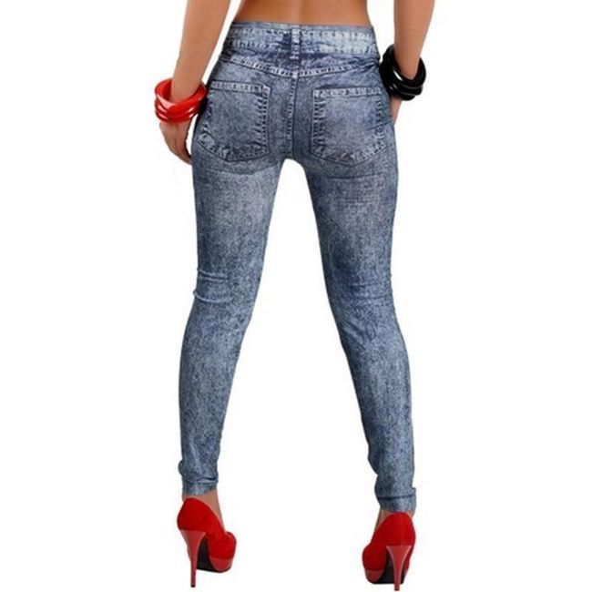 Дамски панталон в дизайн на дънки 1