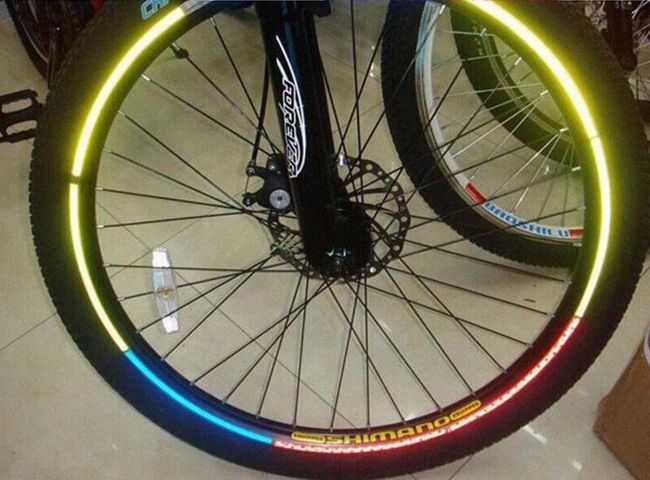 Fluoreszkáló matricák kerékpárkeretekhez - 6 szín 1