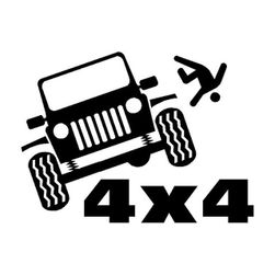 Samolepka na automobil 4 x 4