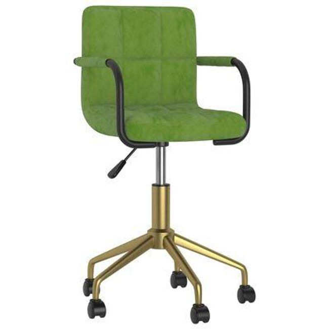 Okretna blagovaonska stolica za blagovaonski stol baršunasto svijetlo zelena ZO_334836-A 1