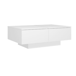 Konferenční stolek bílý 90 x 60 x 31 cm dřevotříska ZO_804175-A