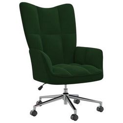 Relaksacijski fotelj iz temno zelenega žameta ZO_353337