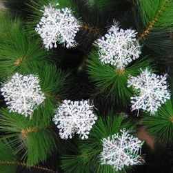 Okraski za božična drevesa - snežinke 6 kosov